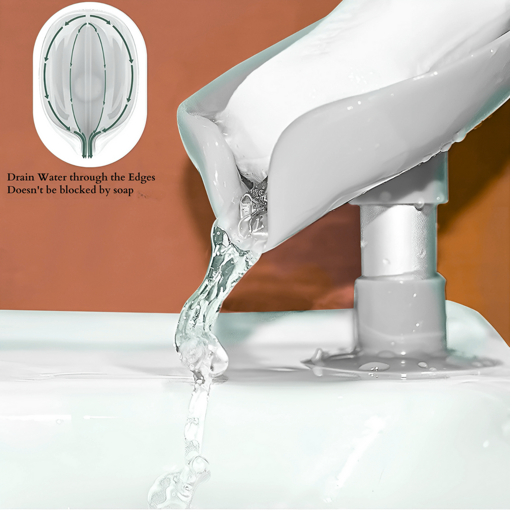 Leaf Shape Self Draining Soap Holder Pack of 2