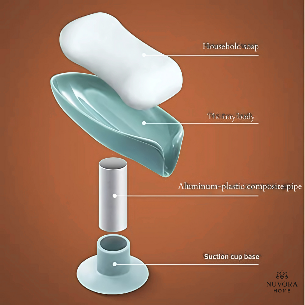 Leaf Shape Self Draining Soap Holder Pack of 2