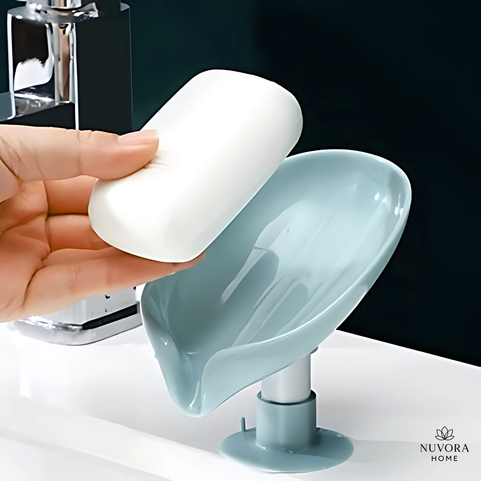 Leaf Shape Self Draining Soap Holder Pack of 2