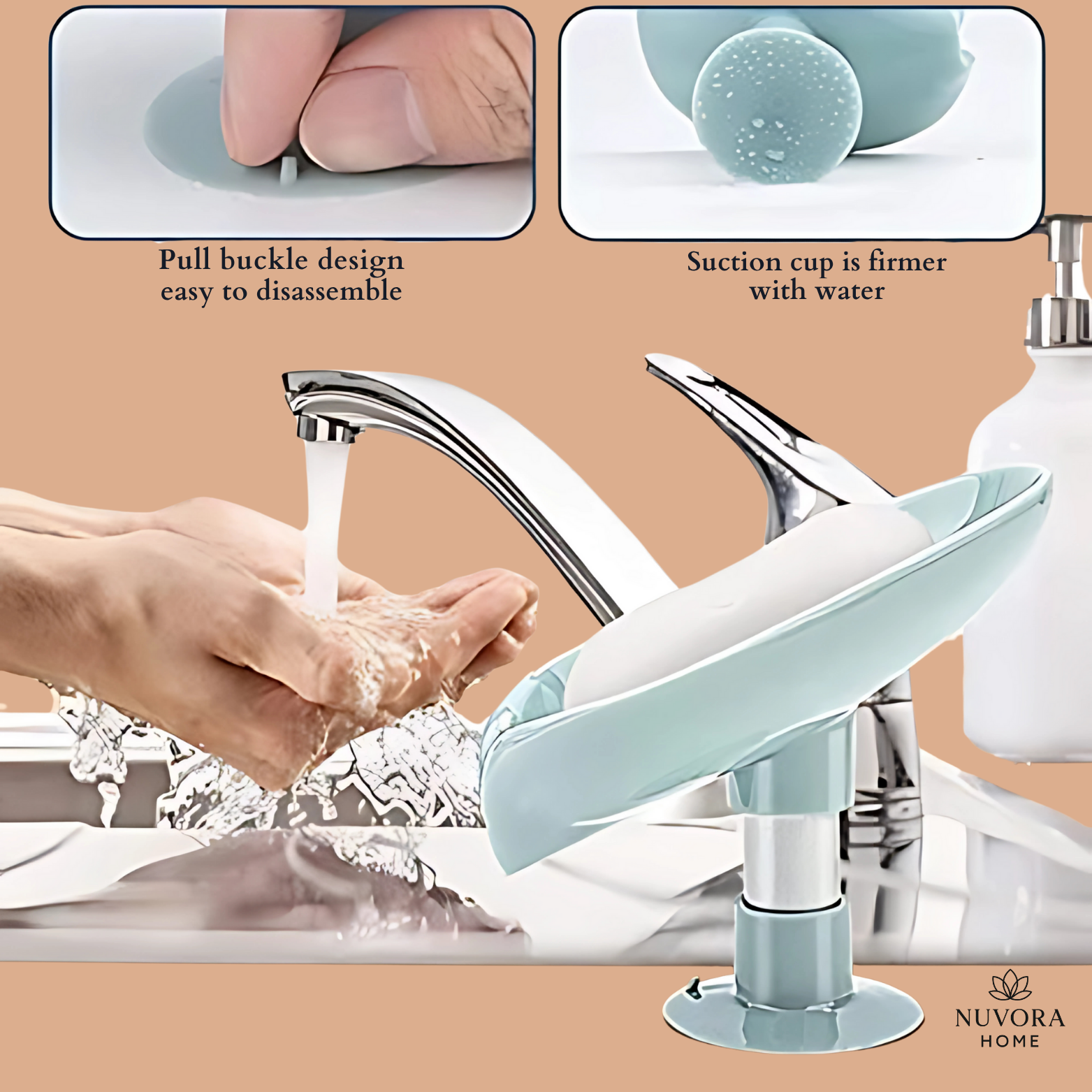 Leaf Shape Self Draining Soap Holder Pack of 2